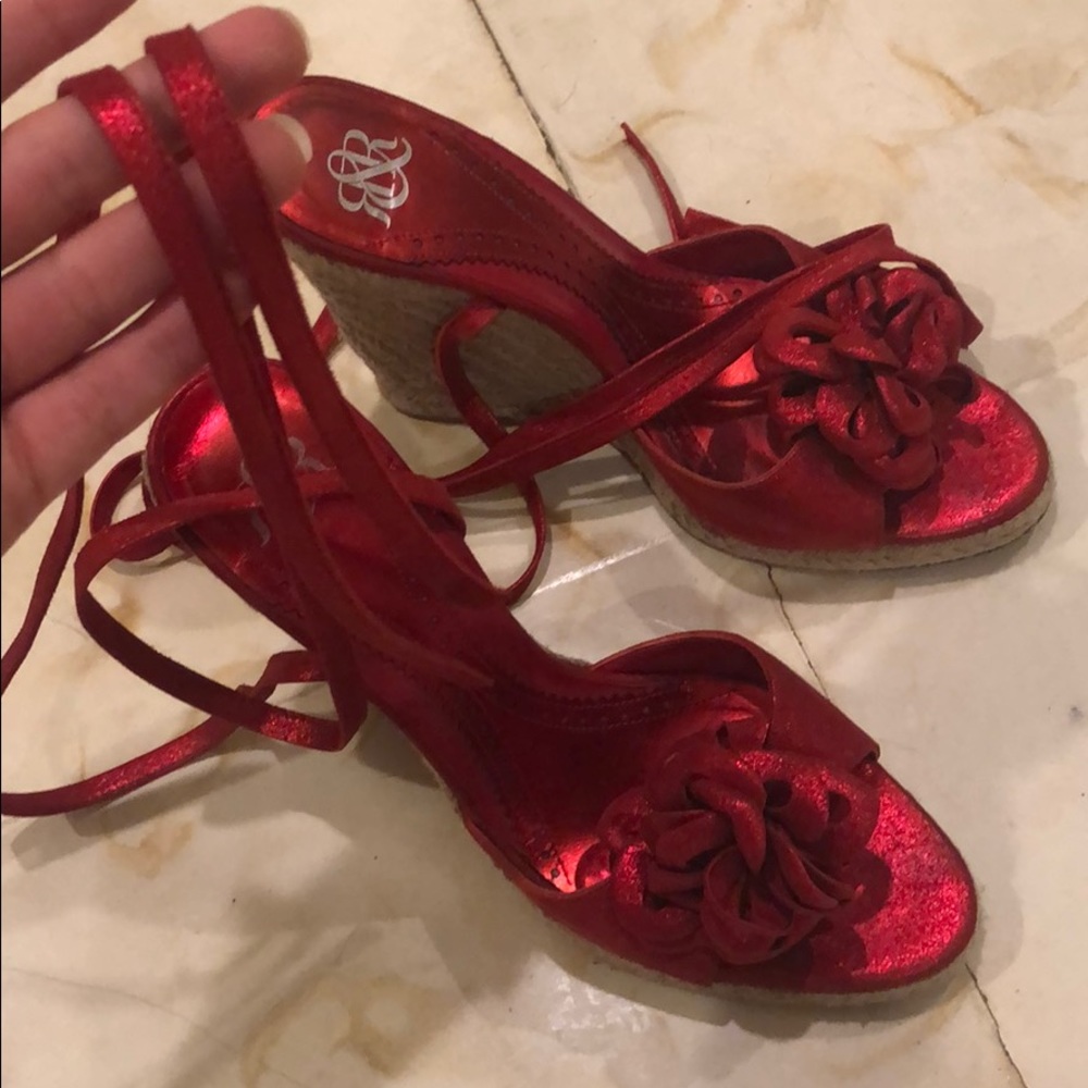 The Tibby Espadrilles in Red